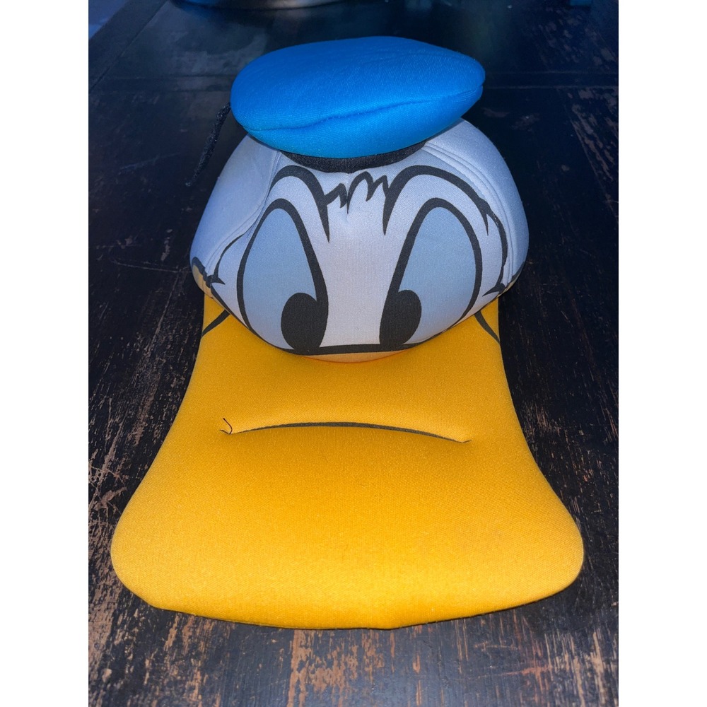 Disney Parks Donald Duck Character Hat Blue Sailor Cap Yellow Bill Costume Hat